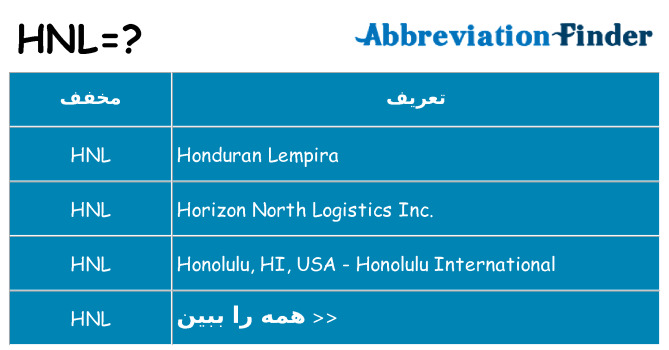 چه hnl برای ایستادن؟
