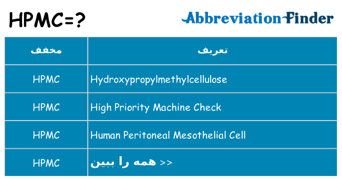 چه hpmc برای ایستادن؟