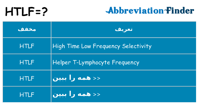 چه htlf برای ایستادن؟