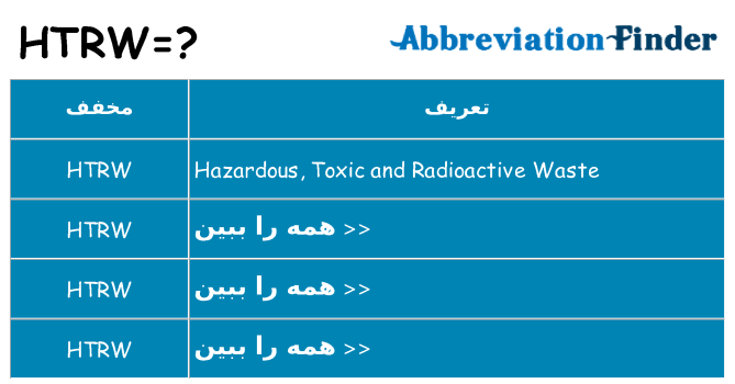 چه htrw برای ایستادن؟