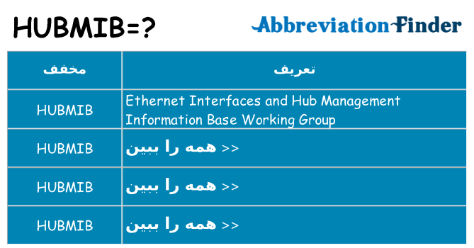 چه hubmib برای ایستادن؟