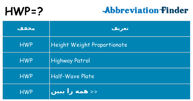 چه hwp برای ایستادن؟
