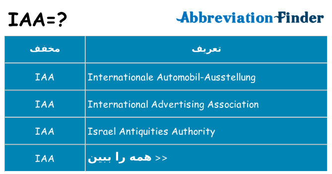 چه iaa برای ایستادن؟