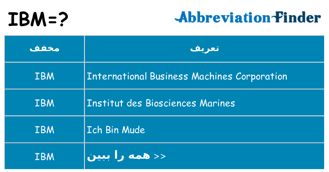 چه ibm برای ایستادن؟