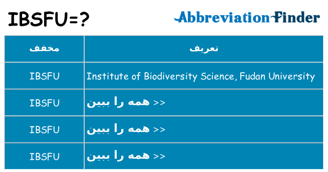 چه ibsfu برای ایستادن؟