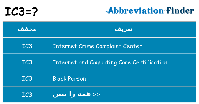 چه ic3 برای ایستادن؟