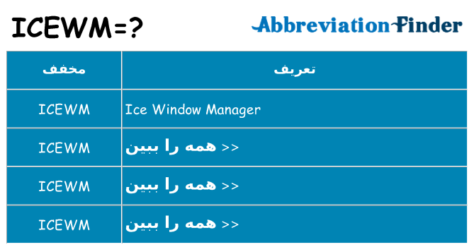 چه icewm برای ایستادن؟