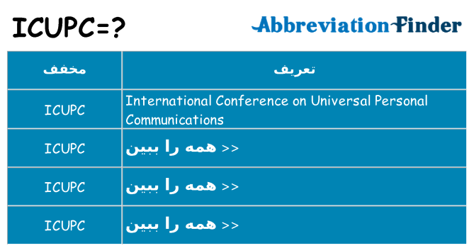 چه icupc برای ایستادن؟
