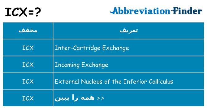 چه icx برای ایستادن؟