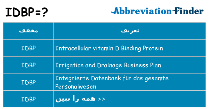 چه idbp برای ایستادن؟
