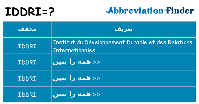 چه iddri برای ایستادن؟