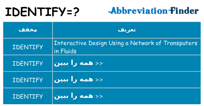 چه identify برای ایستادن؟