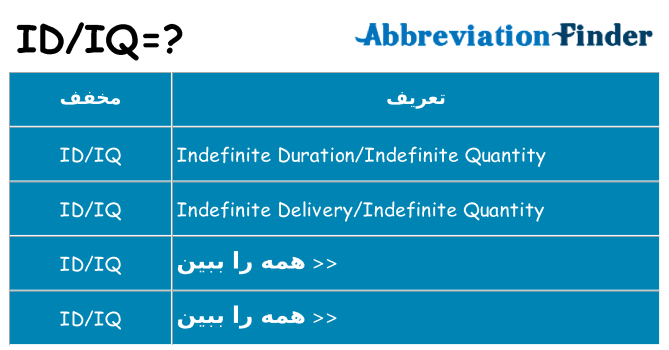 چه idiq برای ایستادن؟