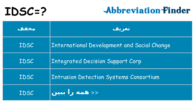 چه idsc برای ایستادن؟