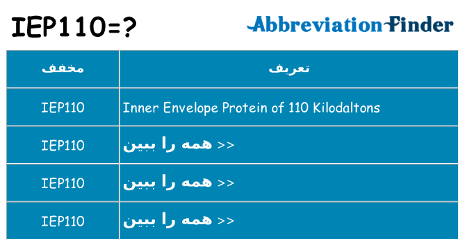 چه iep110 برای ایستادن؟