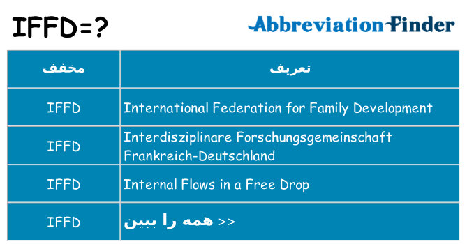 چه iffd برای ایستادن؟