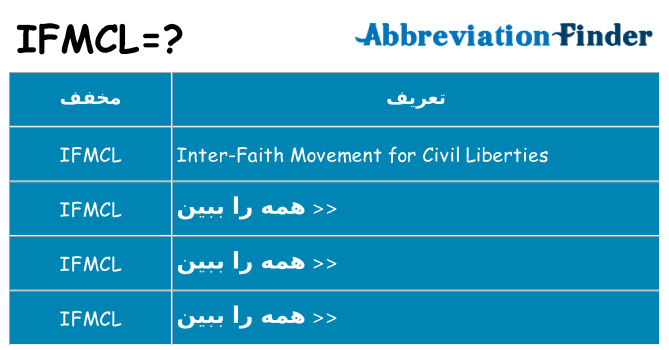 چه ifmcl برای ایستادن؟