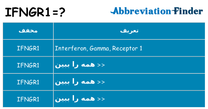 چه ifngr1 برای ایستادن؟