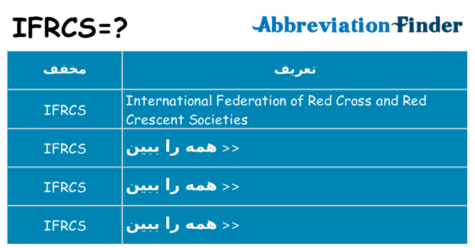چه ifrcs برای ایستادن؟