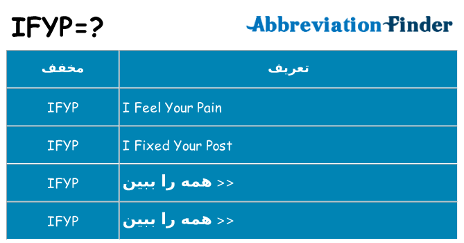 چه ifyp برای ایستادن؟