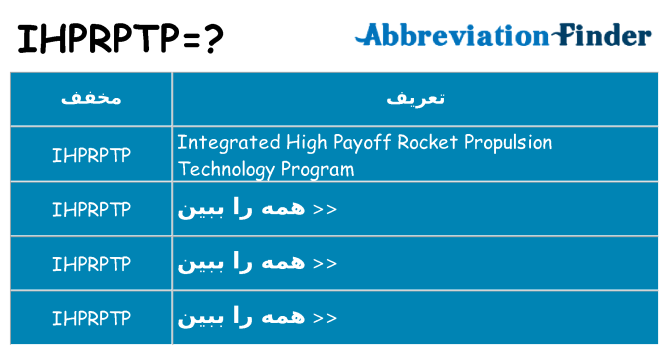 چه ihprptp برای ایستادن؟