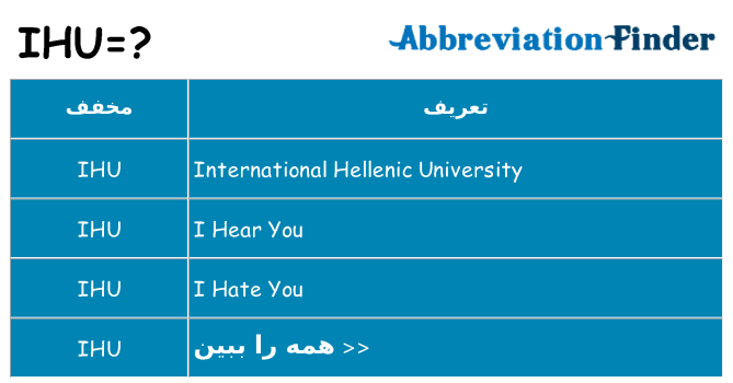 چه ihu برای ایستادن؟