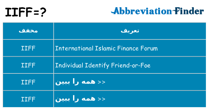 چه iiff برای ایستادن؟
