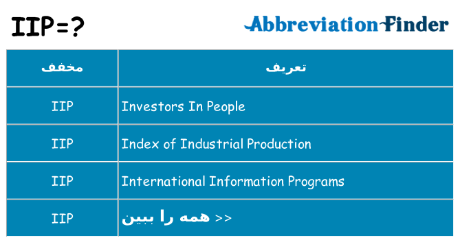 چه iip برای ایستادن؟