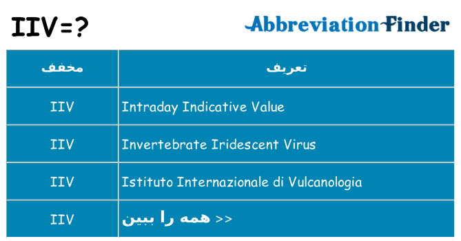 چه iiv برای ایستادن؟