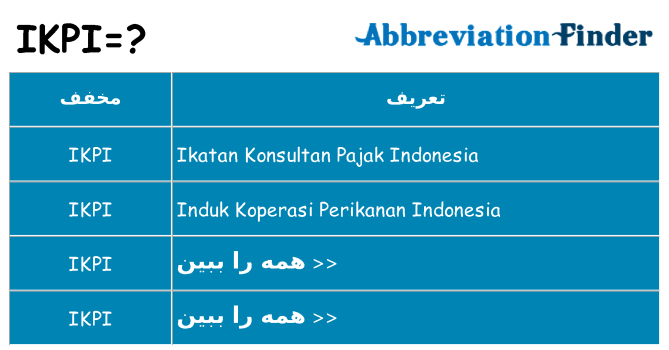چه ikpi برای ایستادن؟