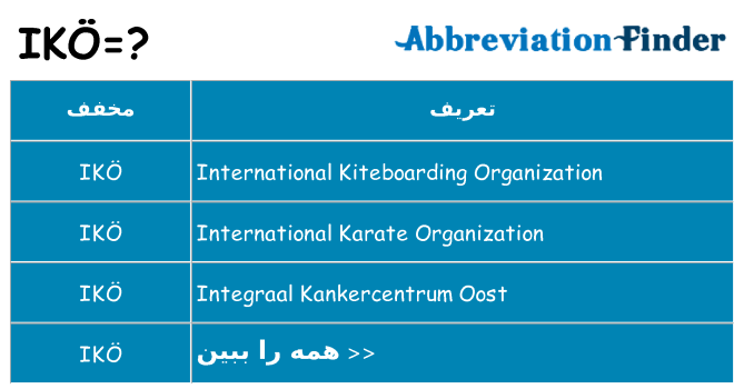 چه iko برای ایستادن؟