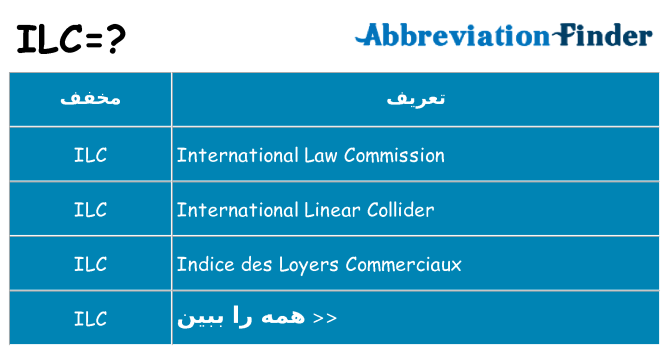 چه ilc برای ایستادن؟