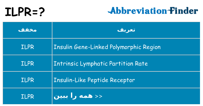چه ilpr برای ایستادن؟