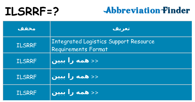 چه ilsrrf برای ایستادن؟