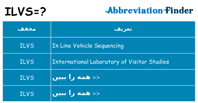 چه ilvs برای ایستادن؟