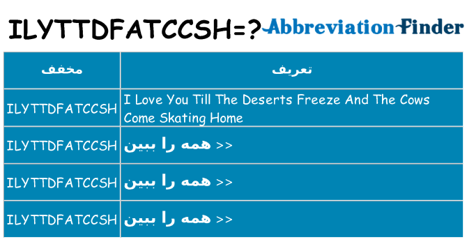 چه ilyttdfatccsh برای ایستادن؟
