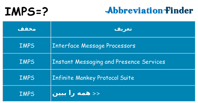 چه imps برای ایستادن؟