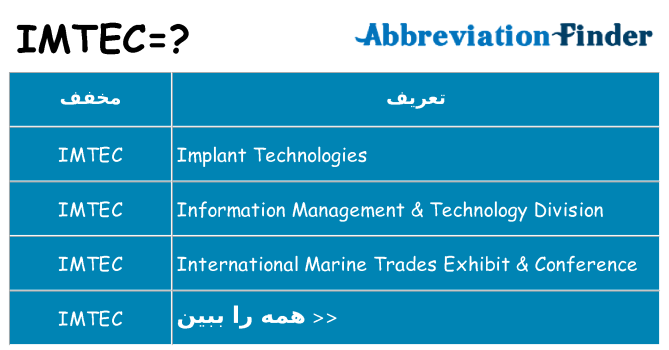 چه imtec برای ایستادن؟