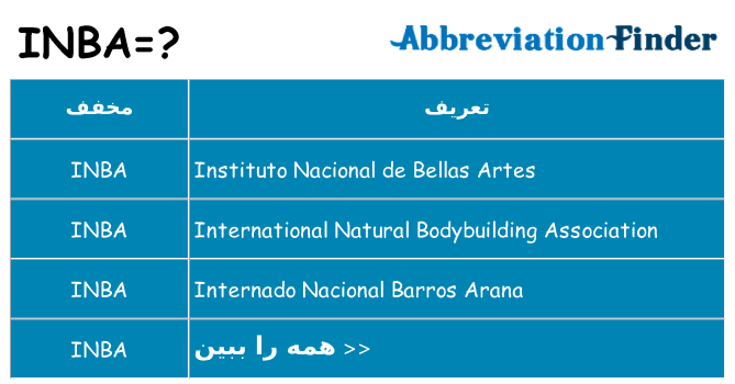 چه inba برای ایستادن؟