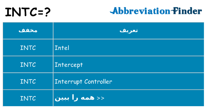 چه intc برای ایستادن؟
