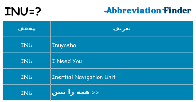 چه inu برای ایستادن؟