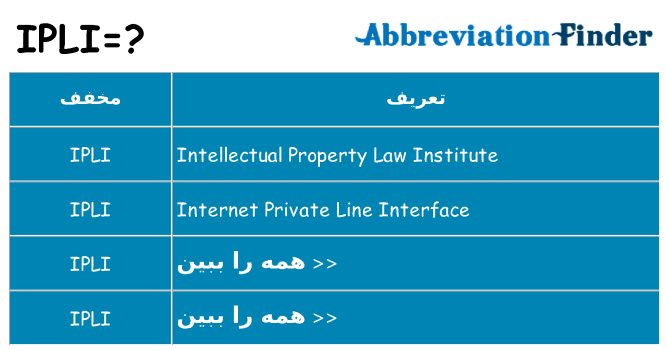 چه ipli برای ایستادن؟