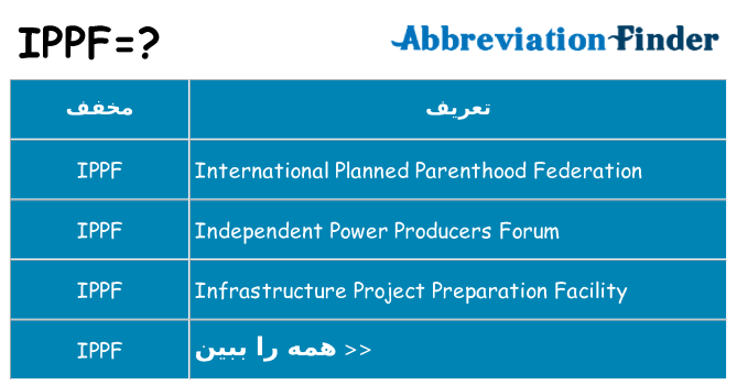 چه ippf برای ایستادن؟