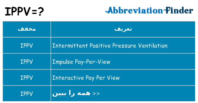 چه ippv برای ایستادن؟