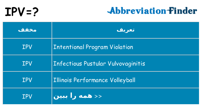 چه ipv برای ایستادن؟