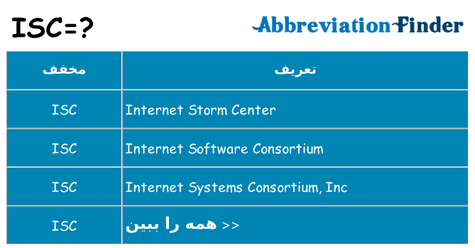 چه isc برای ایستادن؟