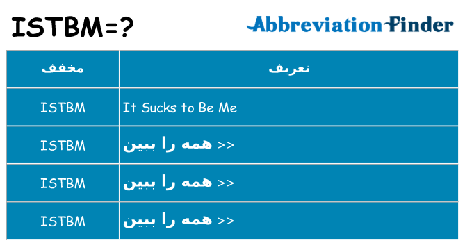 چه istbm برای ایستادن؟