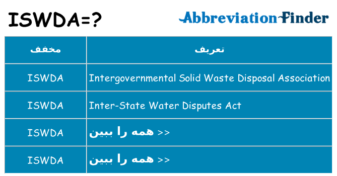 چه iswda برای ایستادن؟