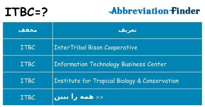 چه itbc برای ایستادن؟