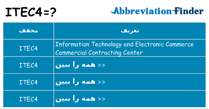 چه itec4 برای ایستادن؟